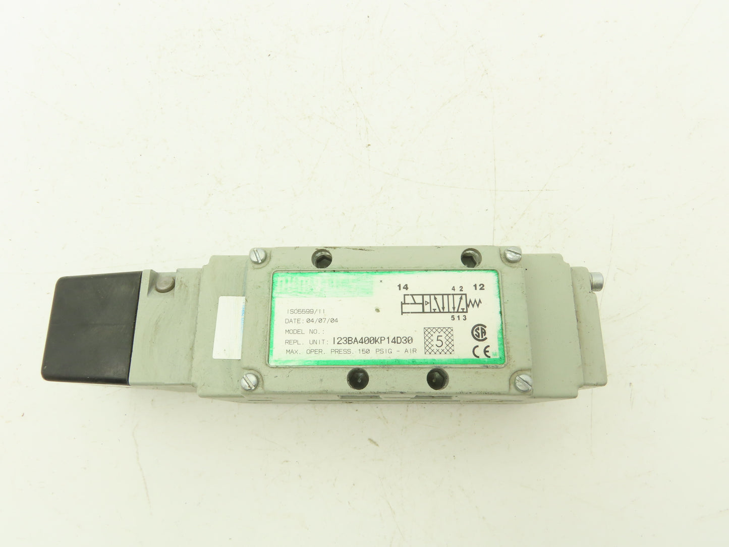 Numatics I23BA400KP14D30 Pneumatic Solenoid Valve 4/2 150psi 120VAC