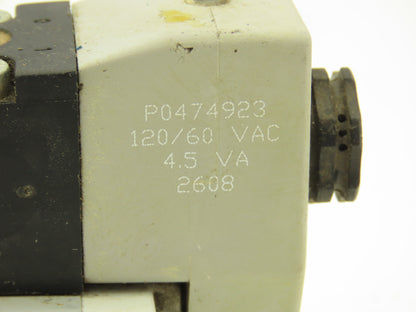 Parker H16VXXG023C Pneumatic Dual Solenoid Valve 4/2 145psi 120VAC