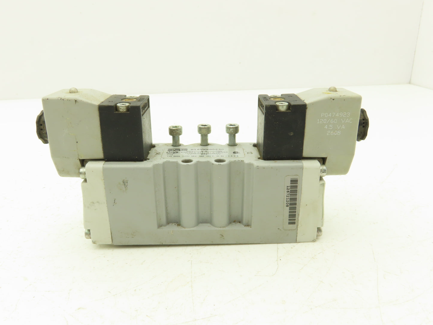 Parker H16VXXG023C Pneumatic Dual Solenoid Valve 4/2 145psi 120VAC