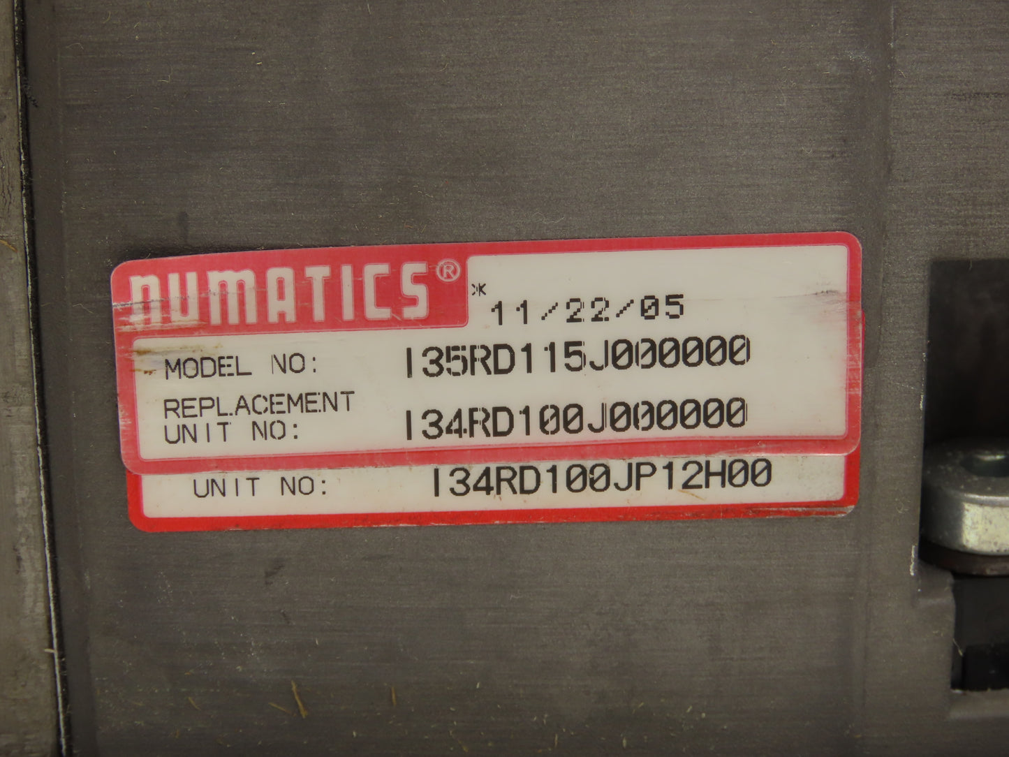Numatics 135RD115J000000 Pneumatic Dual Regulator Valve 134RD100JP12H00