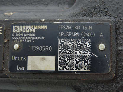 Brinkmann FFS260-KB-T5-N Hydraulic 3-Screw Spindle Pump G3/4"x1"Ports
