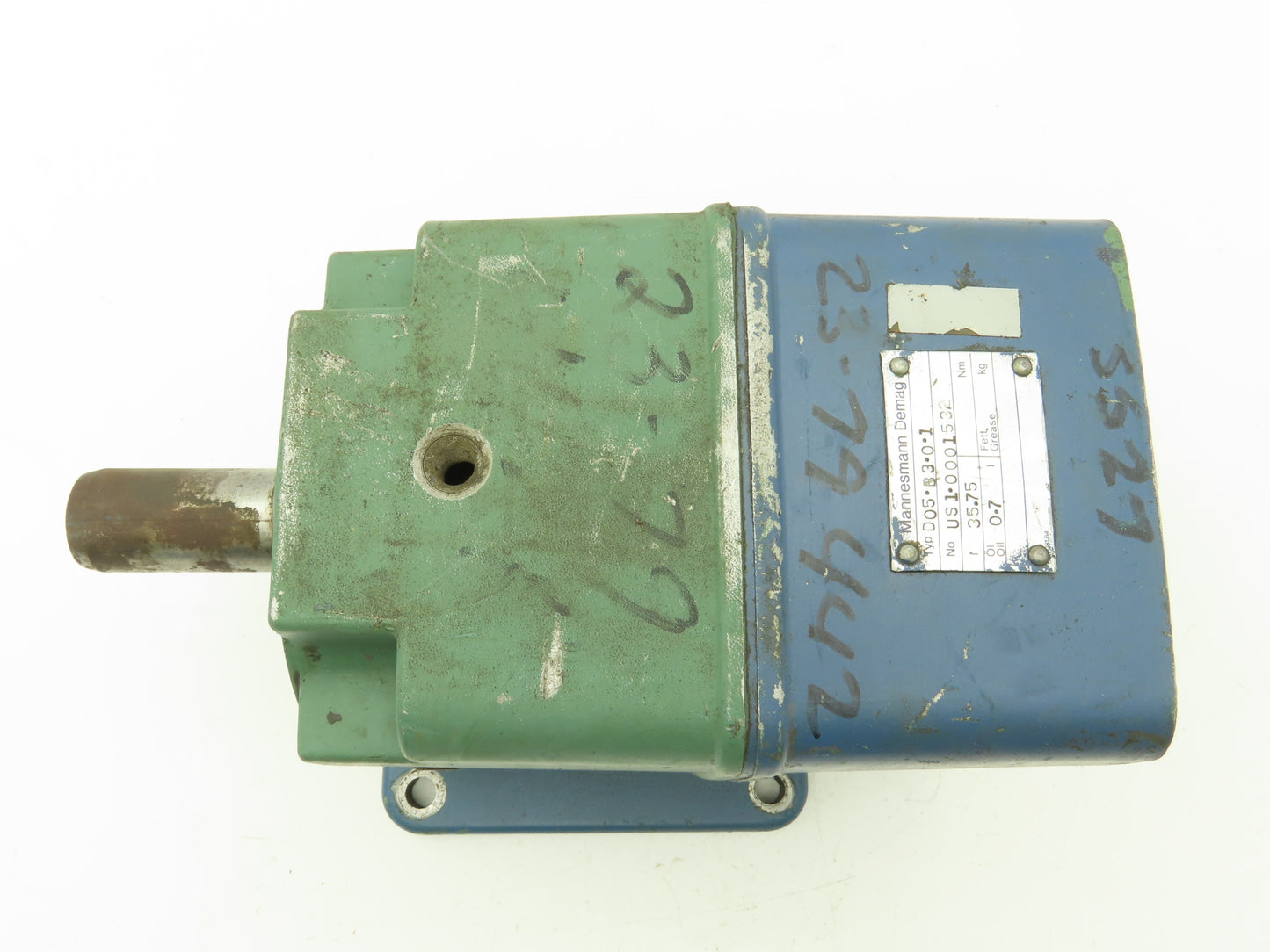 Mannesmann Demag D05-B3-0-1 Crane Drive Gearbox 35.75 Inline Reducer 30mm Shaft