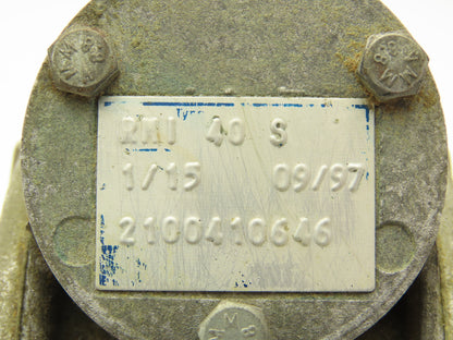 STM RMI 40 S Worm Gearbox 15:1 Reducer 0.29Hp Hollow Shaft w/Pulley