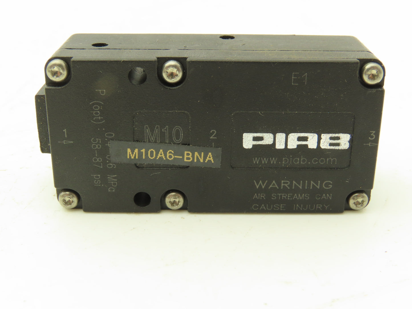 Piab M10A6-BNA Mini Pneumatic Vacuum Suction Pump 1/8" X 1/4" NPT M10