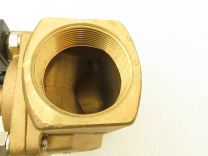 SMC VXP2390C Pneumatic Solenoid Media Valve 2-Port 2" NPT 24VDC Normally Open