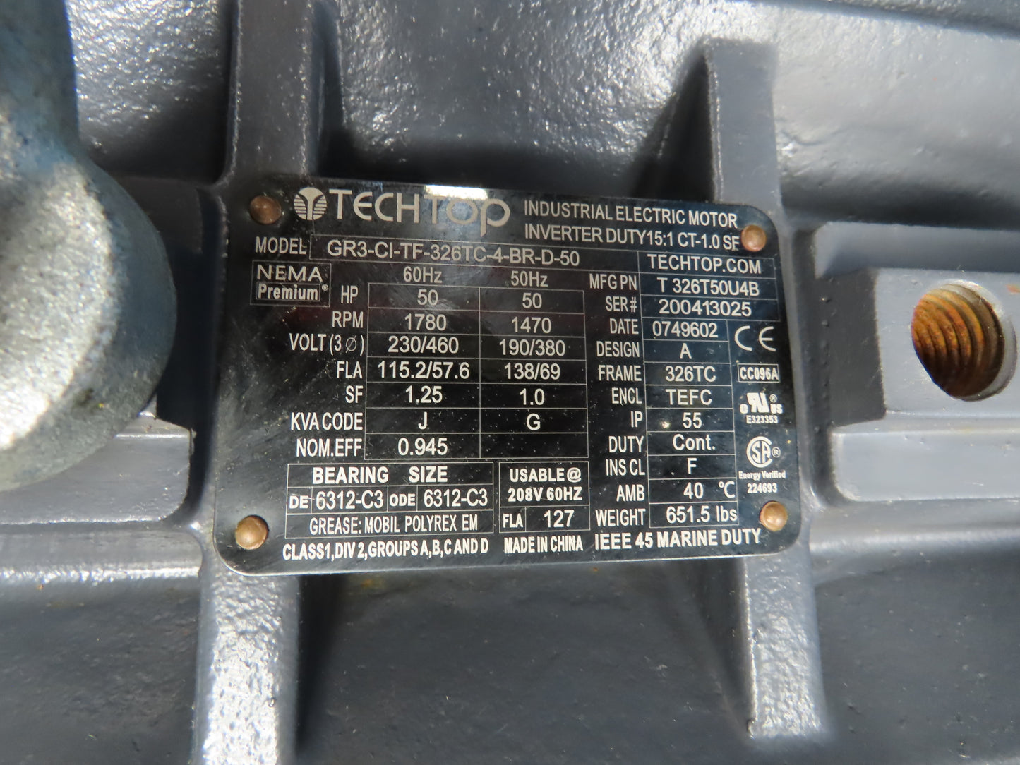 R56-500 Backward Inclined Centrifugal Blower 50Hp 3Ph 230/480V 32" Impeller