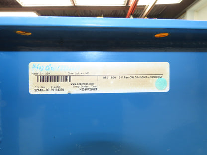 R56-500 Backward Inclined Centrifugal Blower 50Hp 3Ph 230/480V 32" Impeller