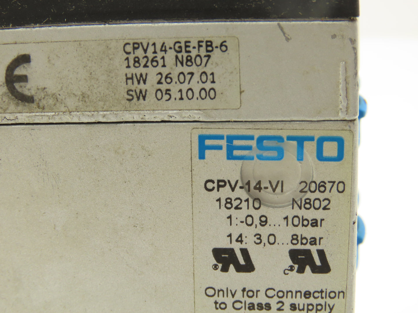 Festo CPV14-GE-FB-6 Solenoid Valve 6-Station Manifold 24VDC