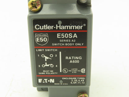 Cutler Hammer E50SA Limit Switch Interchange E50 Series A2 5° Pretravel Head