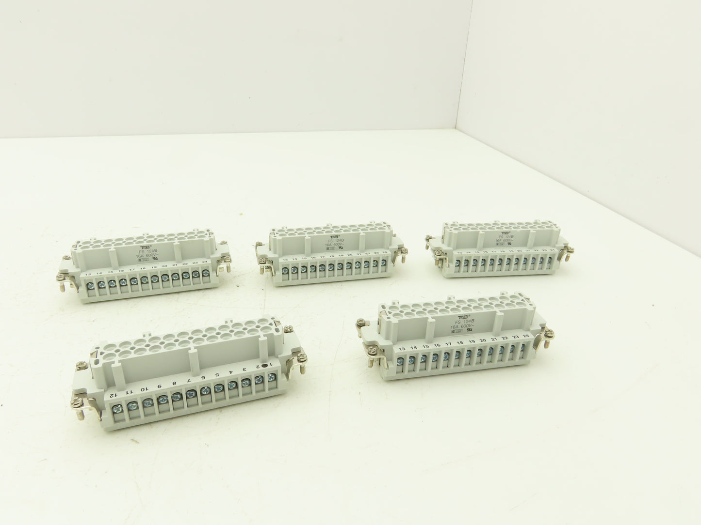 Thomas&Betts FS 124B 12-Pin Female Insert 16A 600V Lot of 5