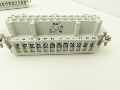 Thomas&Betts FS 124B 12-Pin Female Insert 16A 600V Lot of 5
