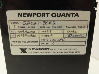 Newport Quanta Q2021-BCR2 Digital Voltmeter 4 Digit LED Display Module 120VAC