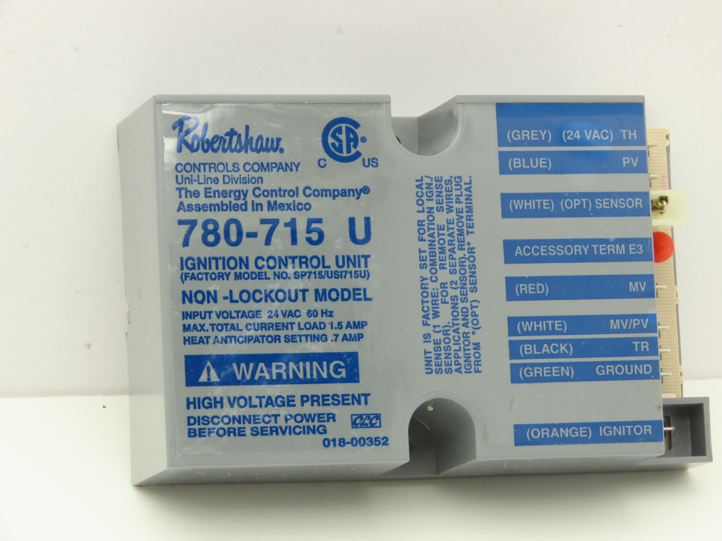 Robertshaw 780-001 Universal Ignition Module Replacement Uni-Kit for Nonlockout