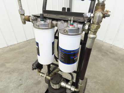 Des Case Portable Oil Filter Cart 5GPM 120V 3/4 Hp Dual Filters Drum Pump