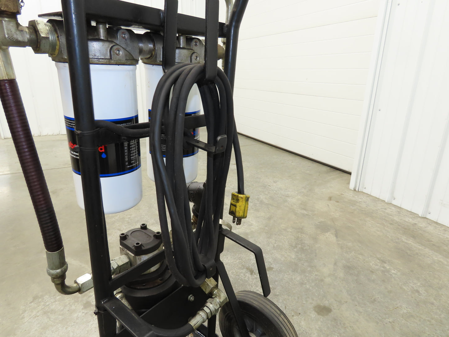 Des Case Portable Oil Filter Cart 5GPM 120V 3/4 Hp Dual Filters Drum Pump