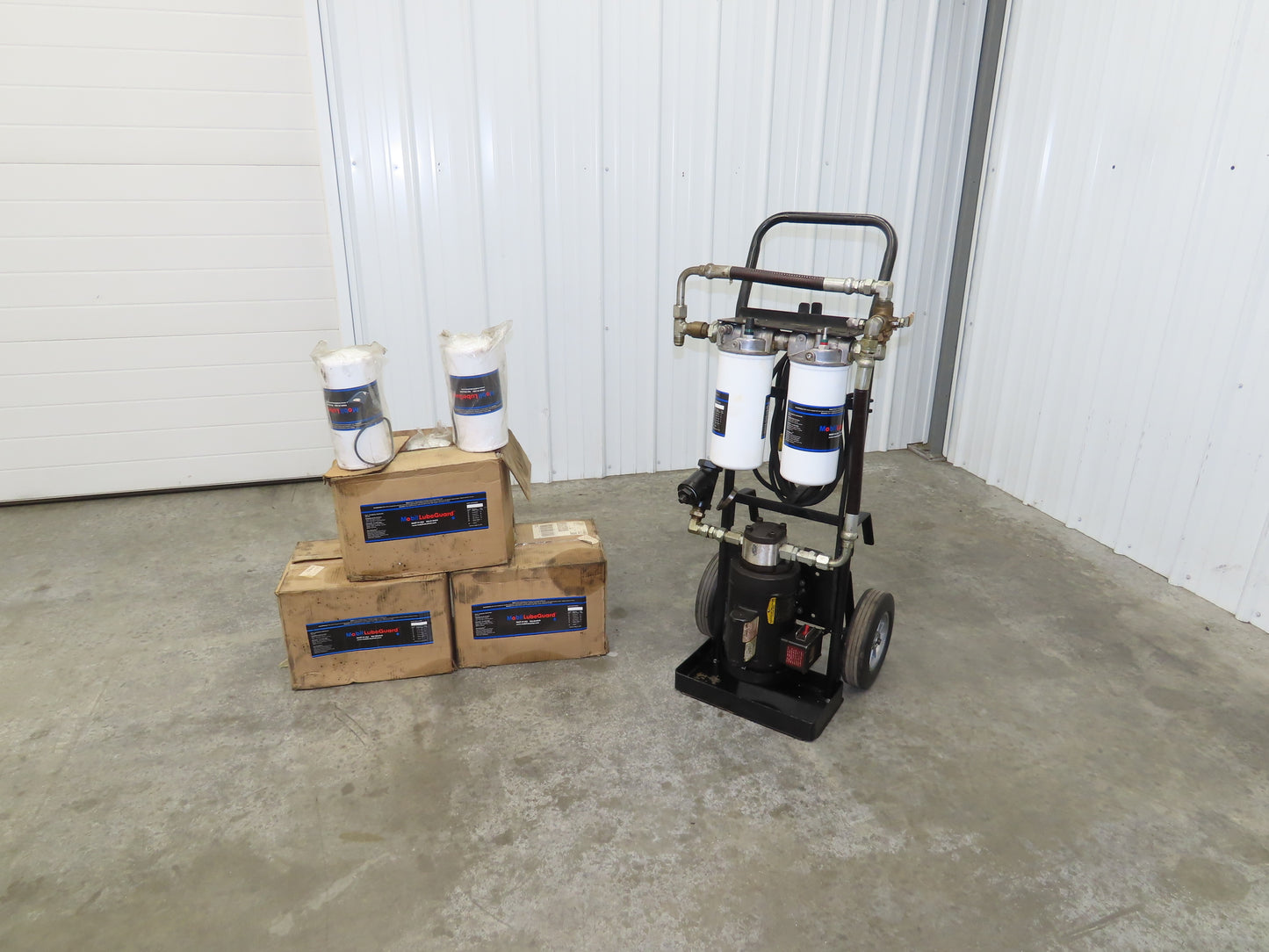 Des Case Portable Oil Filter Cart 5GPM 120V 3/4 Hp Dual Filters Drum Pump