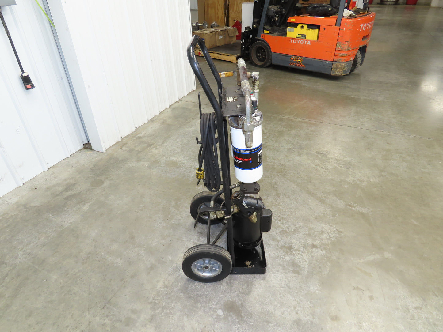 Des Case Portable Oil Filter Cart 5GPM 120V 3/4 Hp Dual Filters Drum Pump