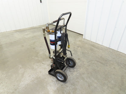 Des Case Portable Oil Filter Cart 5GPM 120V 3/4 Hp Dual Filters Drum Pump