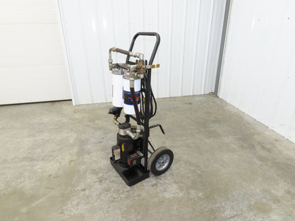 Des Case Portable Oil Filter Cart 5GPM 120V 3/4 Hp Dual Filters Drum Pump