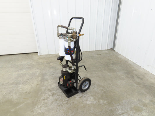 Des Case Portable Oil Filter Cart 5GPM 120V 3/4 Hp Dual Filters Drum Pump