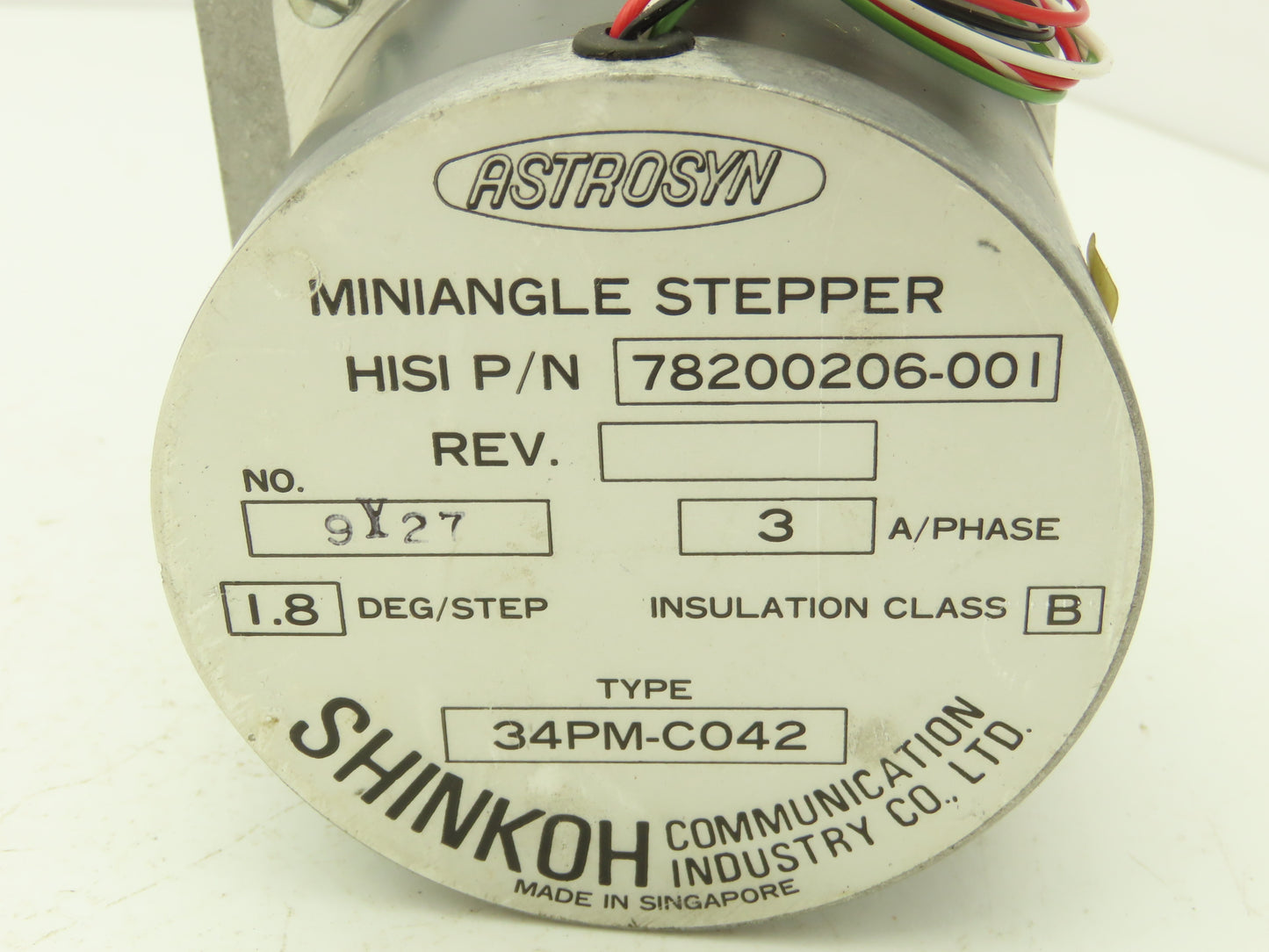 Shinkoh Communication Industry 78200206-001 Astrosyn Miniangle 1.8 Deg Stepper