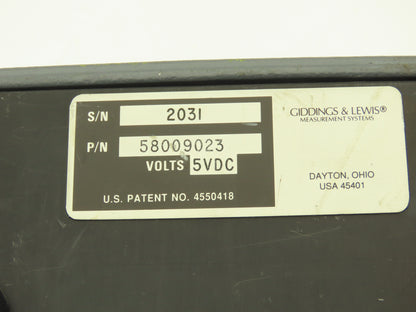 Giddings Lewis 58009023 Teach Pendent Handheld Remote Control Panel Programmer