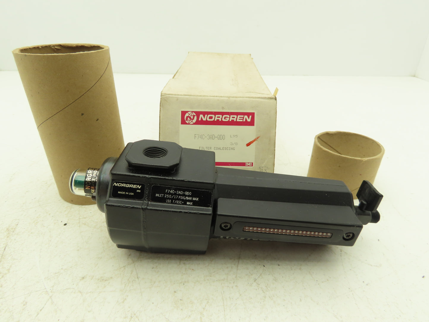 Norgren F74C-3AD-QD0 Pneumatic Air Coalescing Line Filter 3/8" NPT 250PSI