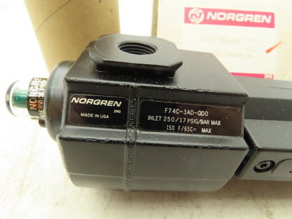 Norgren F74C-3AD-QD0 Pneumatic Air Coalescing Line Filter 3/8" NPT 250PSI