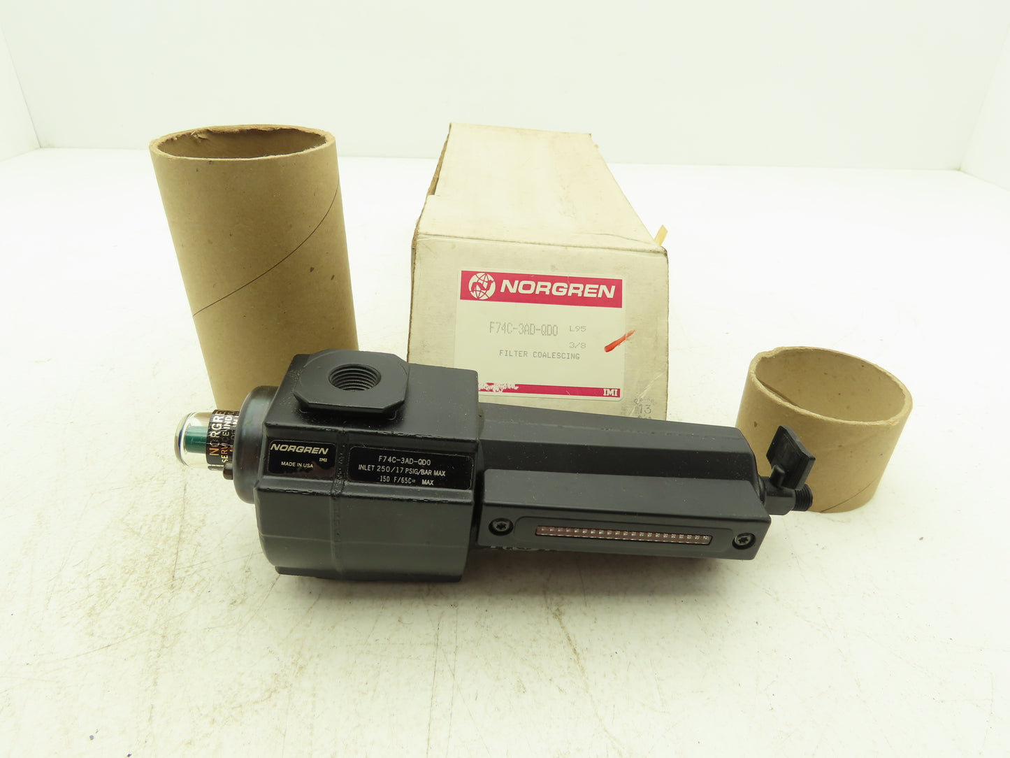 Norgren F74C-3AD-QD0 Pneumatic Air Coalescing Line Filter 3/8" NPT 250PSI