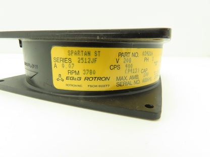 EG&G Rotron 0342160 Tubeaxial Cooling Fan Spartan ST 3PH 208V 3780 RPM .07A