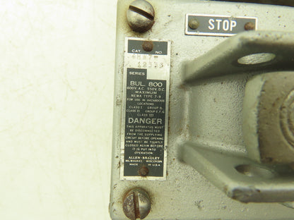 A-B 800-4HW7-12335 Heavy Duty Explosion Proof Selector Pushbutton Station Pilot