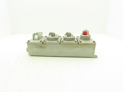 A-B 800-4HW7-12335 Heavy Duty Explosion Proof Selector Pushbutton Station Pilot