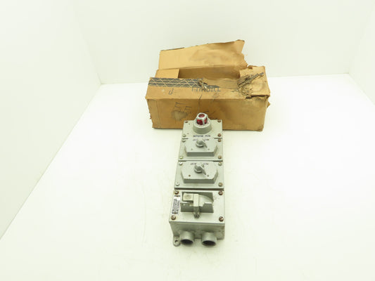 A-B 800-4HW7-12335 Heavy Duty Explosion Proof Selector Pushbutton Station Pilot