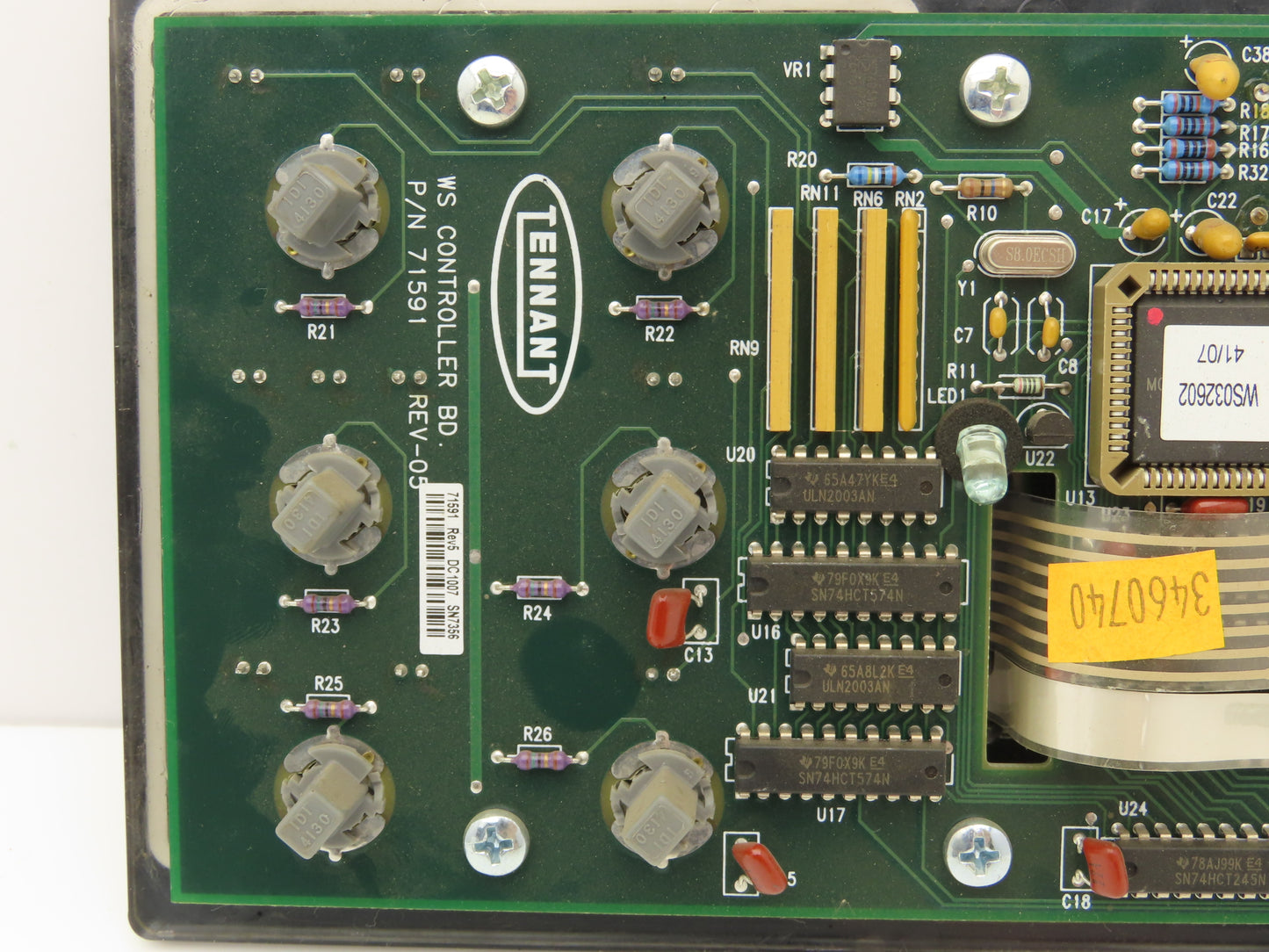 Tennant 71591 HMI Operator WS Controller Printed Circuit Board PCB Display
