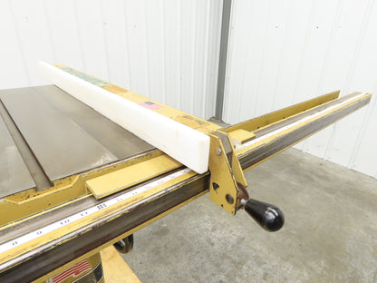 Powermatic 66 Table Saw 10" Tilting Arbor 3Ph 5Hp 230/460V 52" Fence