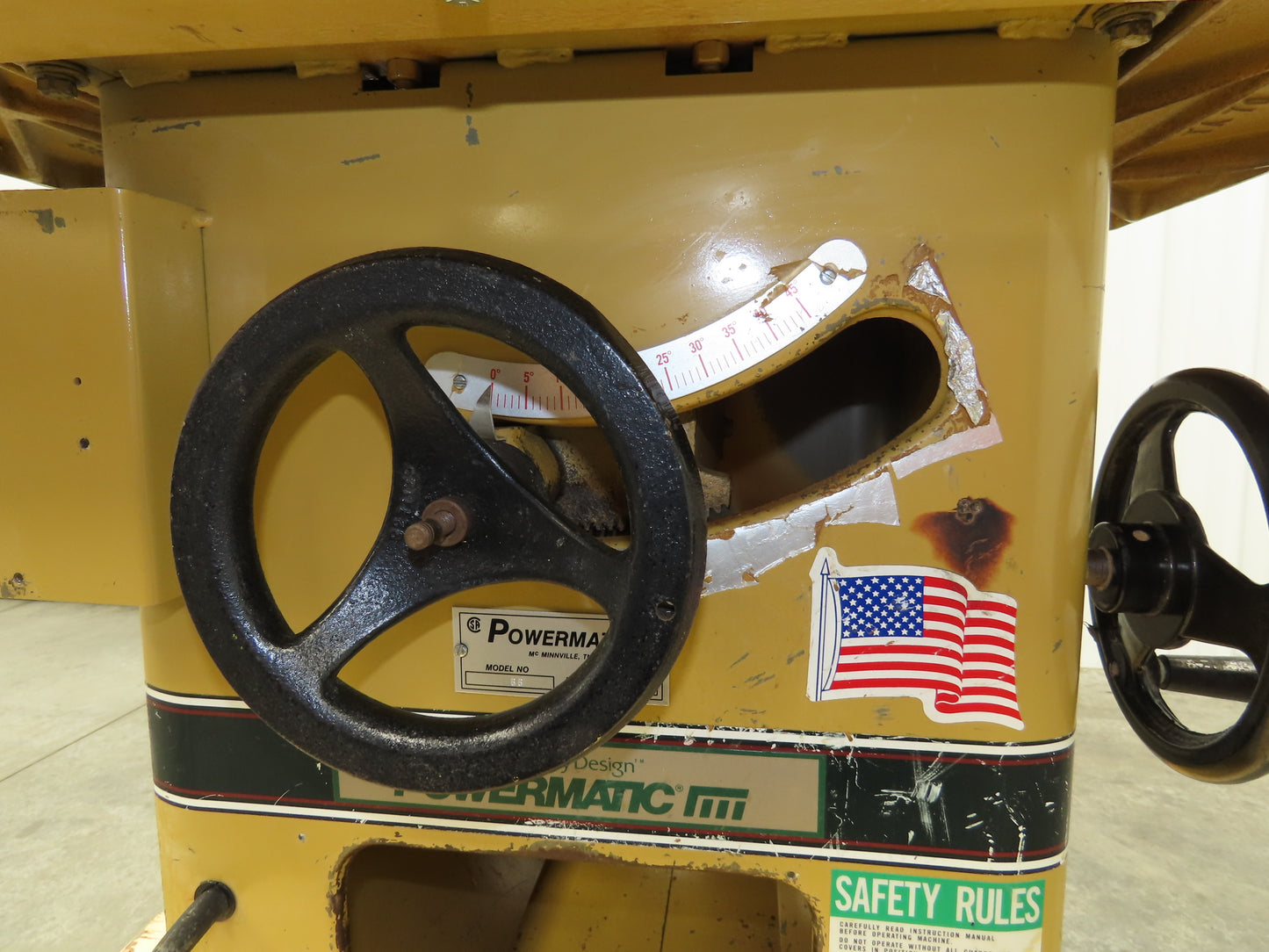 Powermatic 66 Table Saw 10" Tilting Arbor 3Ph 5Hp 230/460V 52" Fence