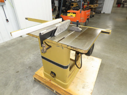 Powermatic 66 Table Saw 10" Tilting Arbor 3Ph 5Hp 230/460V 52" Fence