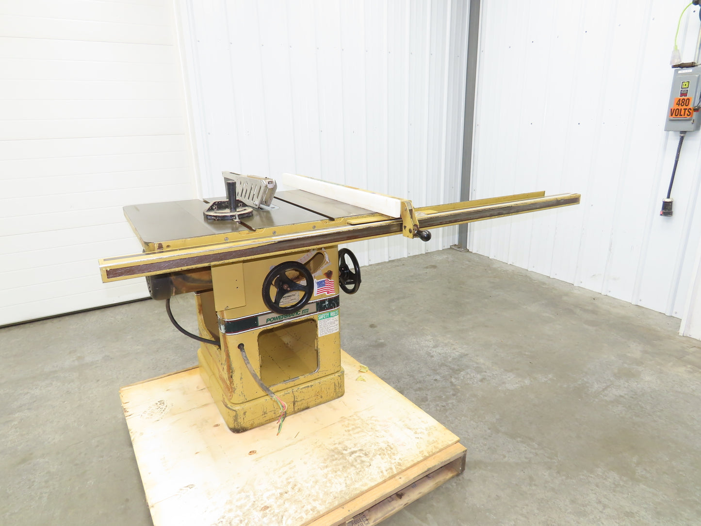 Powermatic 66 Table Saw 10" Tilting Arbor 3Ph 5Hp 230/460V 52" Fence
