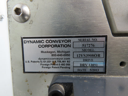 Dynacon 12"x 12' 10" Portable Cleated Belt Incline Conveyor 115V Variable Speed