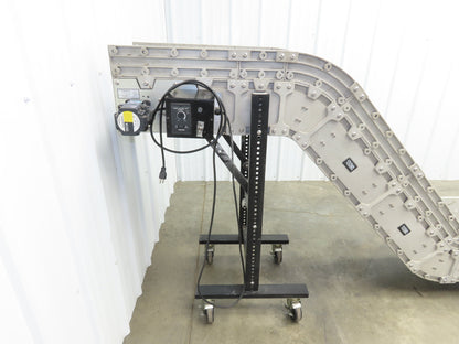 Dynacon 12"x 12' 10" Portable Cleated Belt Incline Conveyor 115V Variable Speed