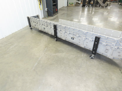 Dynacon 12"x 12' 10" Portable Cleated Belt Incline Conveyor 115V Variable Speed