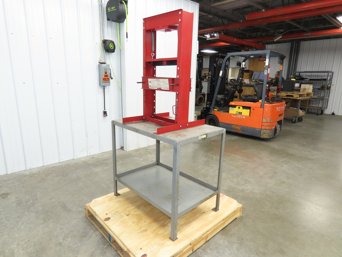 Little Giant 36x24" Machine Base Work Bench Table 12 Ton H Frame Press 16" W