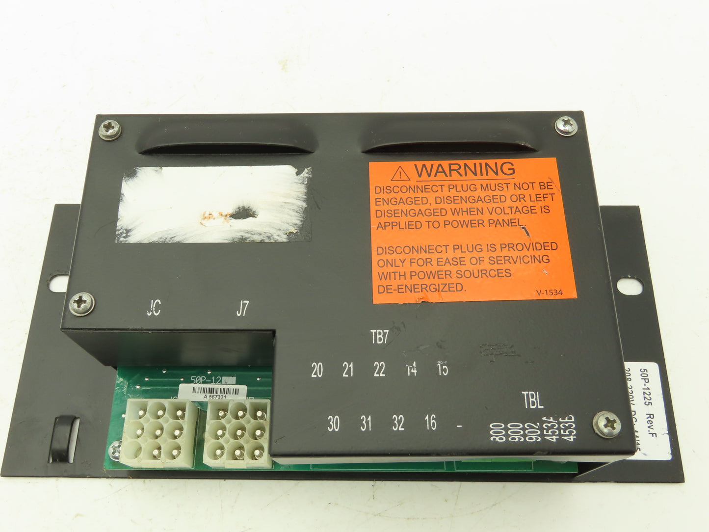 General Electric 50P-1225 Power Supply Output Control Module Rev F 208-220VAC