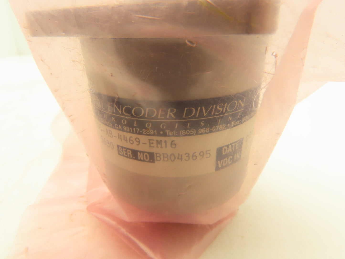 BEI Sensors H25D-SS-900-AB-4469-EM16 Rotary Encoder 5-15VDC 7 Pin Connector