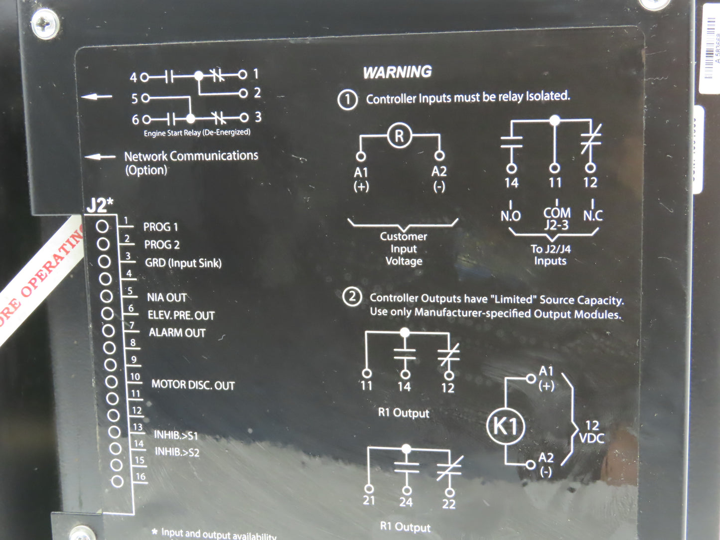GE Zenith 50P-1160 HMI Operator ATS Controller Display Panel MX150 Push Button