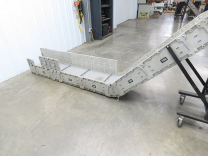 Dynacon 12"x 10' 10" Portable Cleated Belt Incline Conveyor 115V Variable Speed