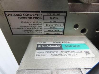 Dynacon 12"x 10' 10" Portable Cleated Belt Incline Conveyor 115V Variable Speed