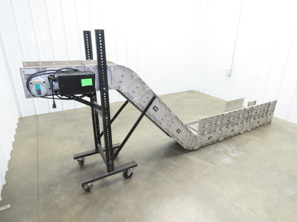 Dynacon 12"x 10' 10" Portable Cleated Belt Incline Conveyor 115V Variable Speed