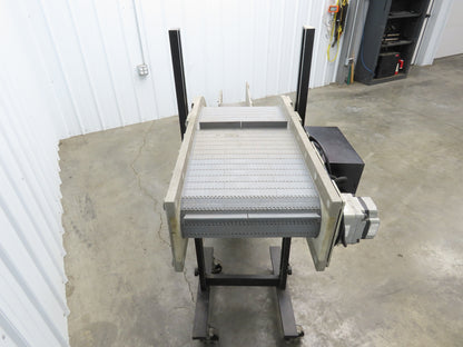 Dynacon 12"x 10' 10" Portable Cleated Belt Incline Conveyor 115V Variable Speed