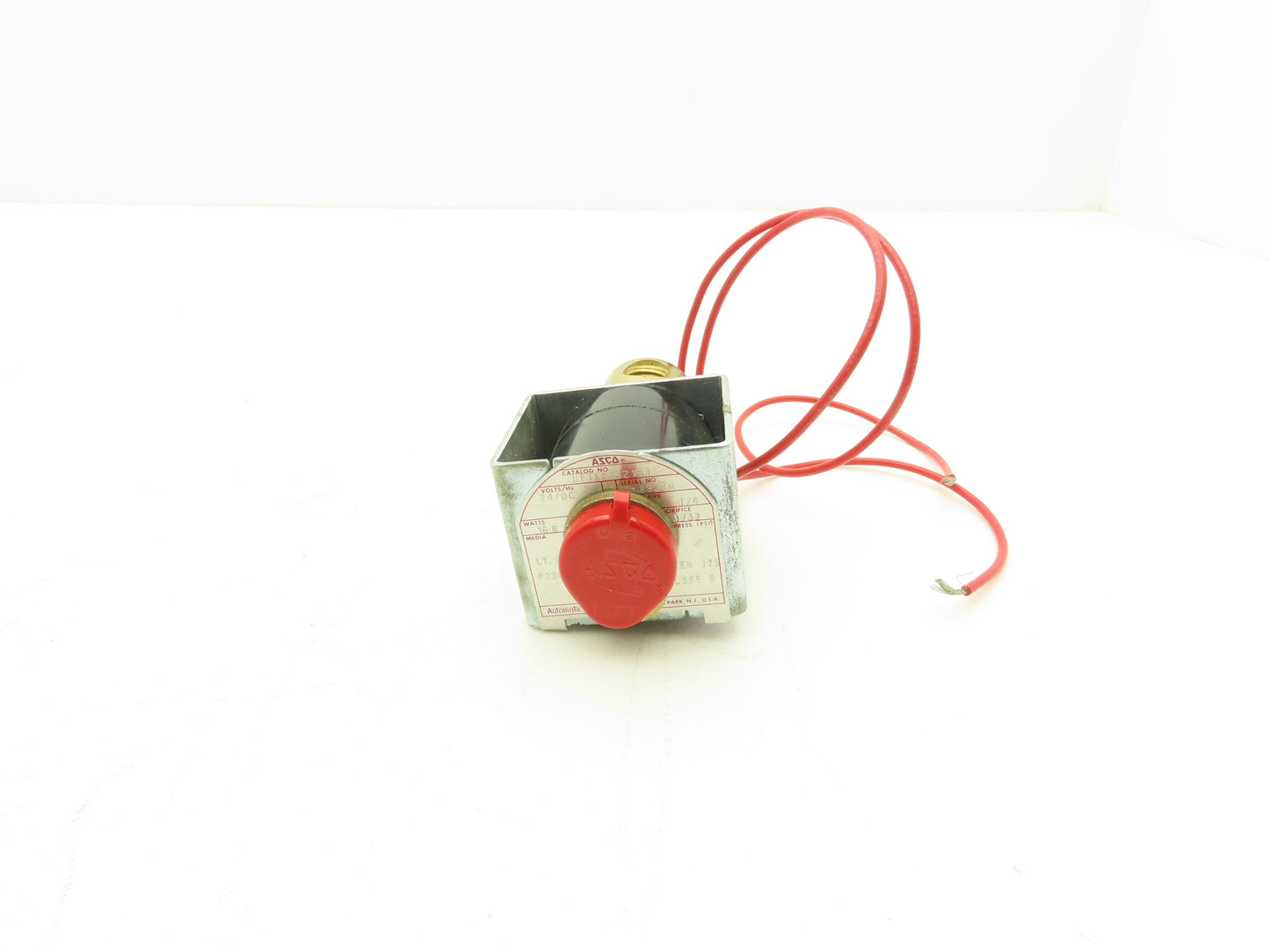 Asco UFTX8262134 Solenoid Operated Shut Off Valve NO 1/4" NPT24VDC 0-300PSI Air